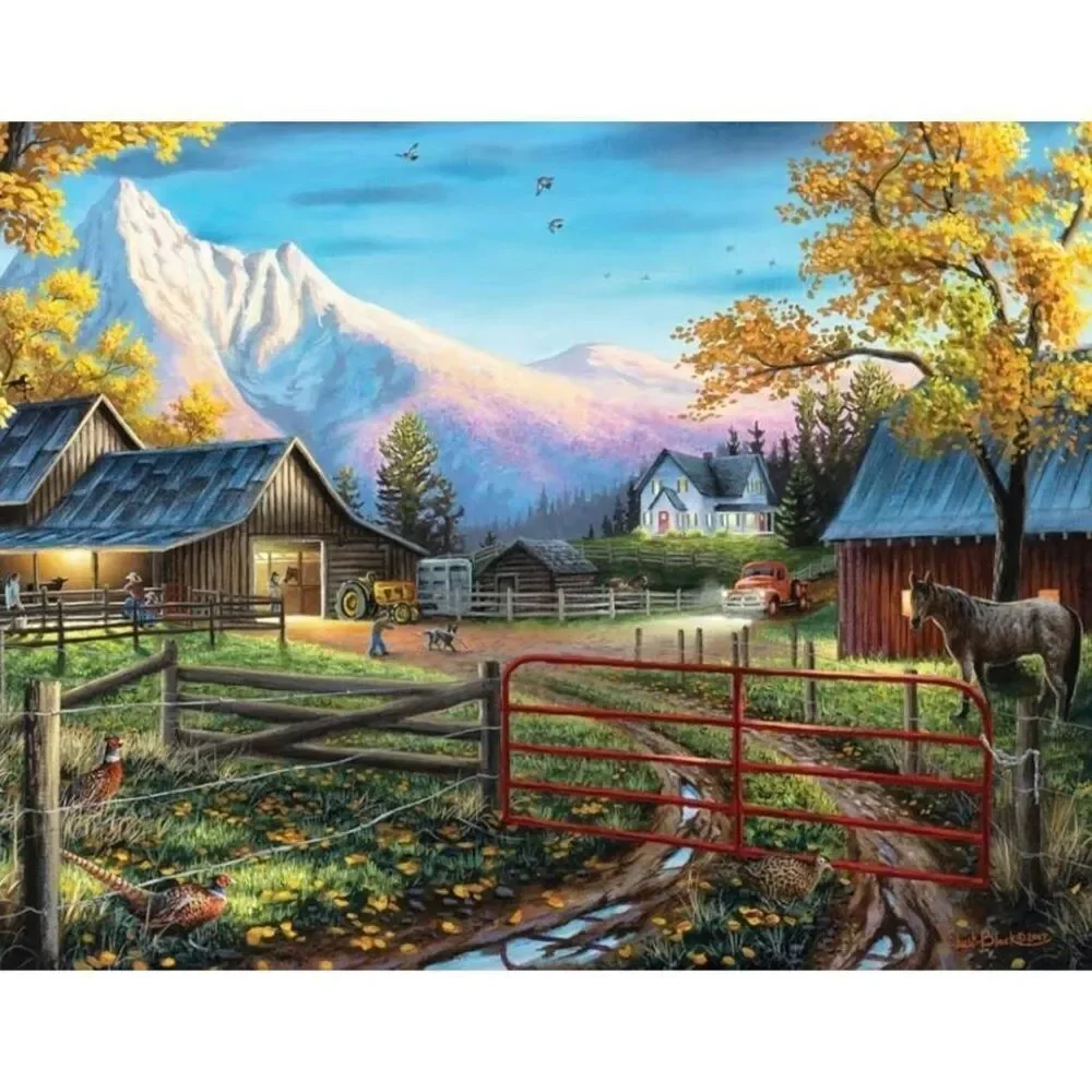 Buffalo Games Chuck Black The Western Lifestyle 1000 pc Jigsaw Puzzle USED